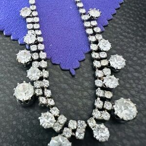 Classic Silver-Tone Crystal Necklace